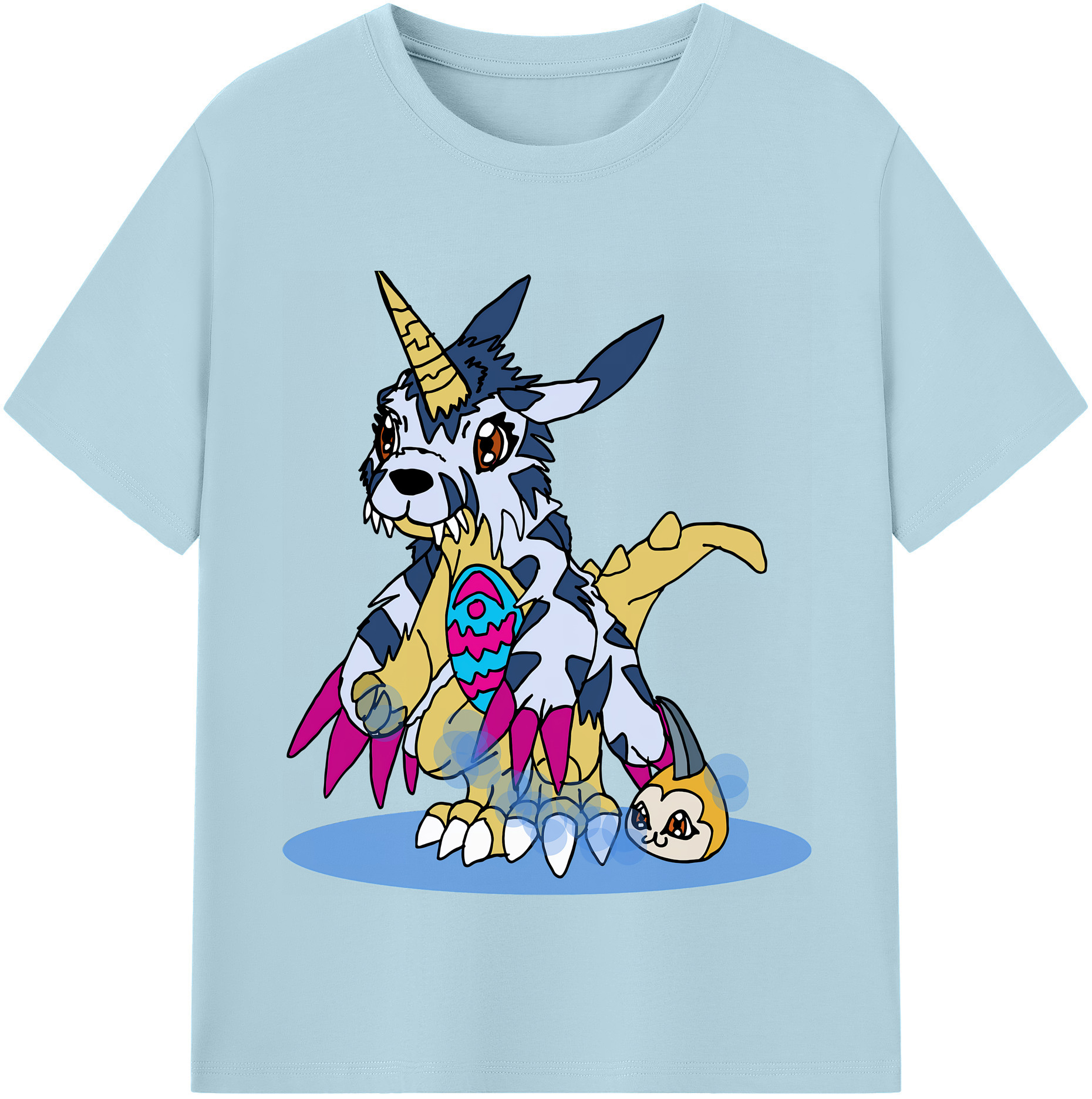 （画像用） Digimon デジタルモンスター/デジモン 綿100％半袖Tシャツ（フロントプリント）